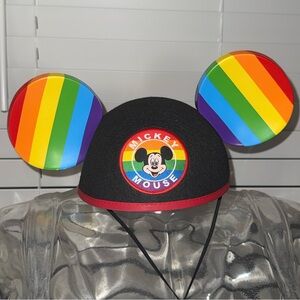 Disney Mickey Mouse Hat with Ears Adult Disneyland Rainbow Pride